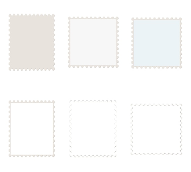 Blank postage stamps vector