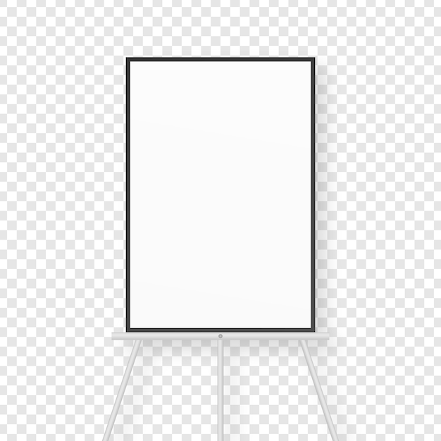 Vector blank poster  . blank white sheet of paper  .   template design. realistic   illustration.