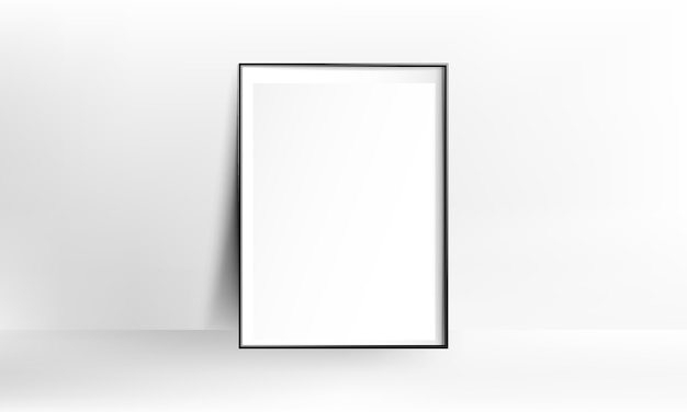 Vector blank poster frame realistic mockup