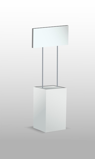 Blank Promotion Stands on a white background