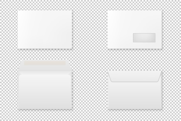 Набор пустых реалистичные конверт. ,