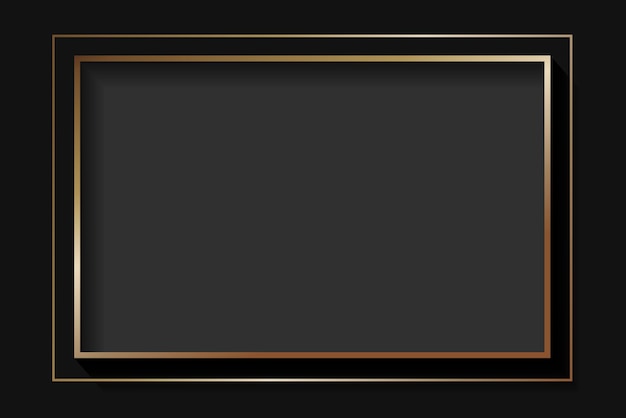 空白の長方形黒抽象フレームベクトル