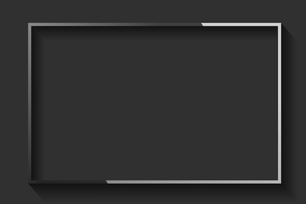 Rettangolo vuoto nero cornice astratta vettore
