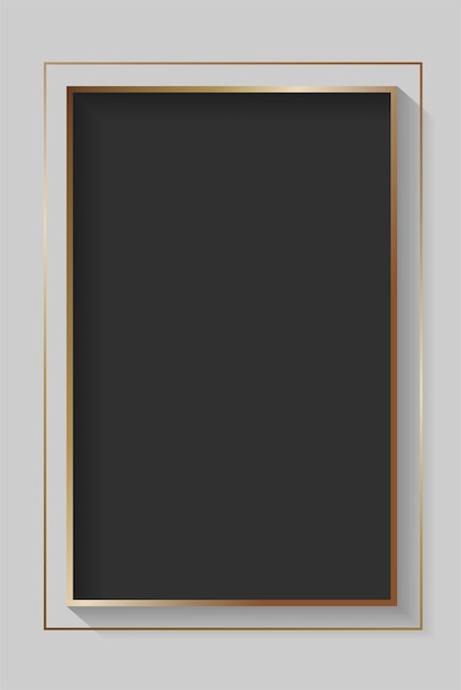 Blank rectangle black abstract frame vector