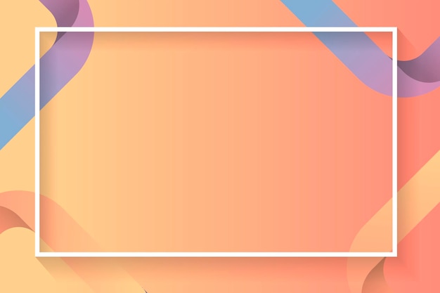 Vector blank rectangle colorful abstract frame vector