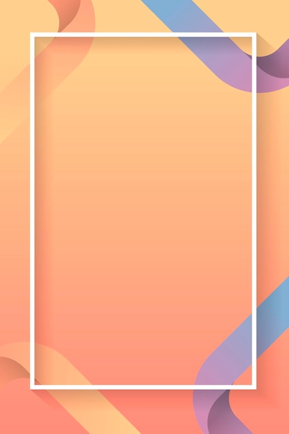 Vector blank rectangle colorful abstract frame vector