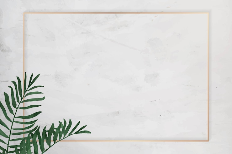 Vector blank rectangle parlor palm frame vector