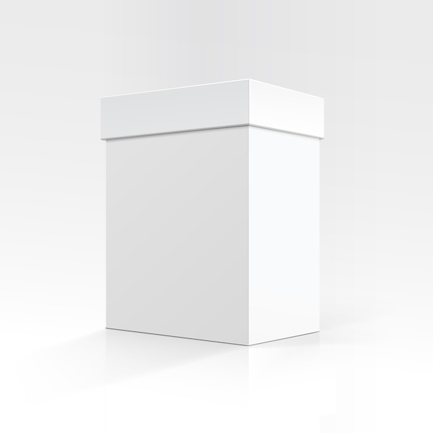 Blank rectangular box in perspective for package