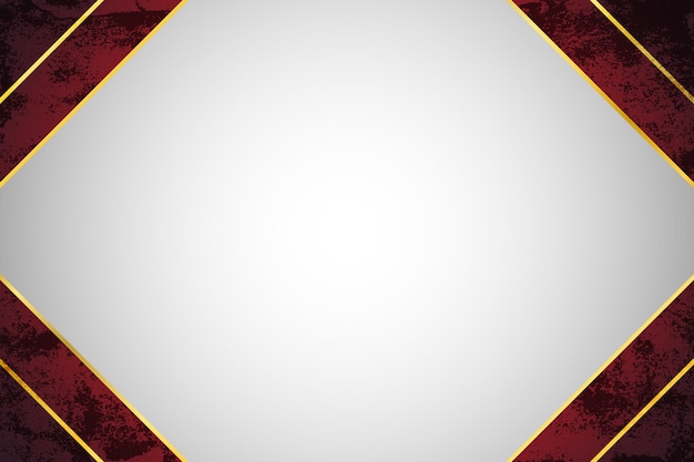 Blank red and gold abstract background with white space, vector illustration