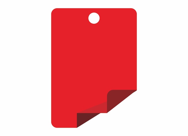 Blank Red Label Tag Vector voor kortingsontwerp