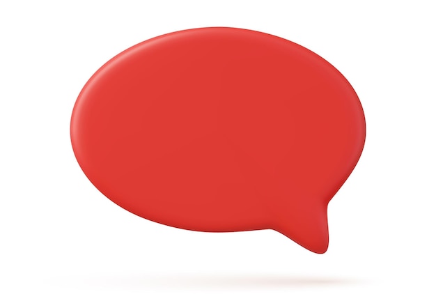 Blank red speech bubble pin