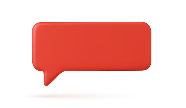 Vector blank red speech bubble pin