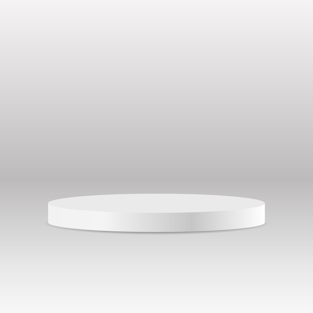 Blank round pedestal concept illustration