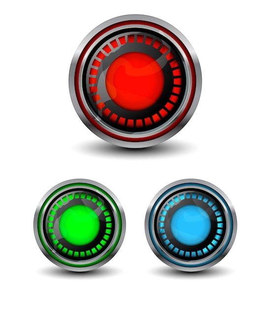 blank round shape colors icon collection