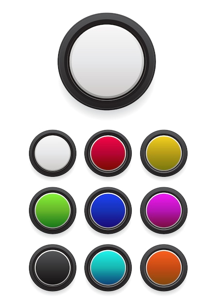 blank round shape colors icon collection