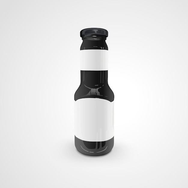 Vector blank sauce bottle