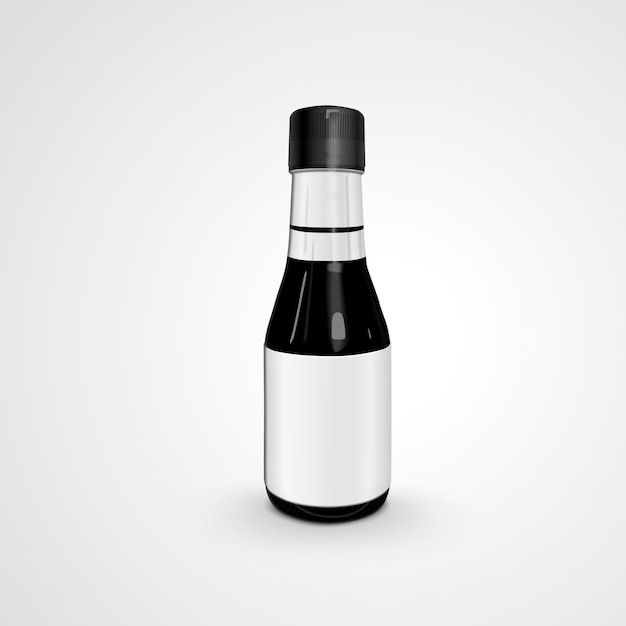 Vector blank sauce bottle