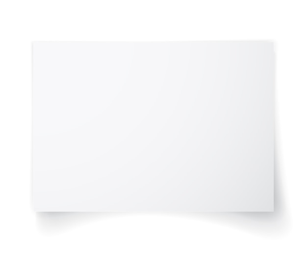 Vector blank sheet of white paper with shadow, template for your . set.