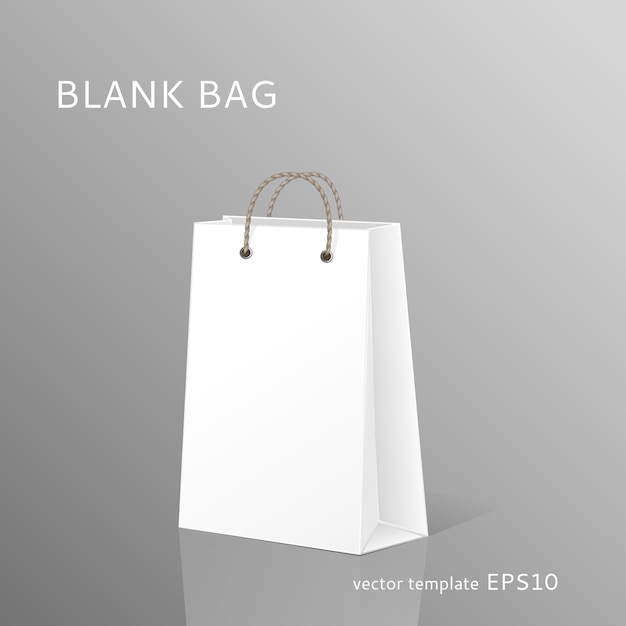 Vector blank shopping bag template