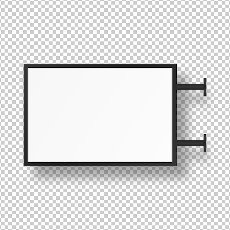 Vector blank signboard