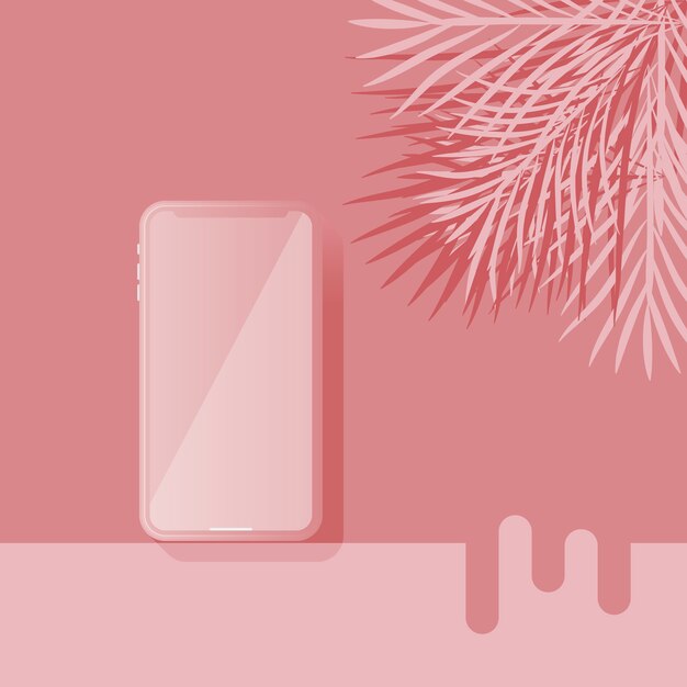 Vector blank smart phone quality poster