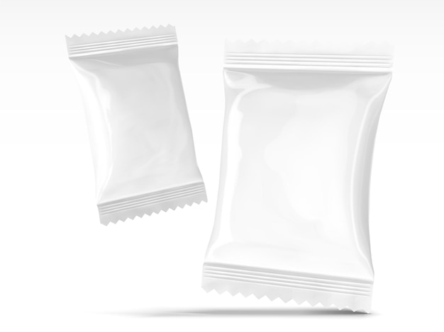 Vector blank snack packages design