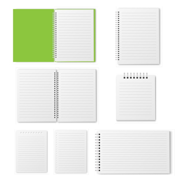 Blank spiraal A4 notitieboek organisator en dagboek