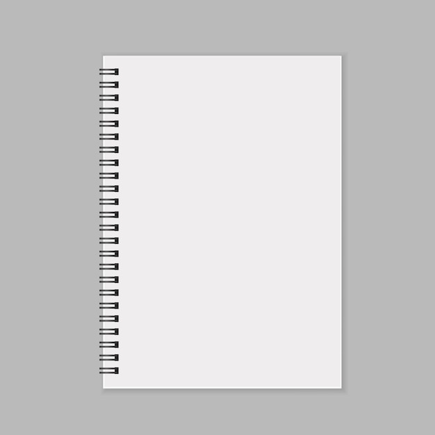 Premium Vector  Blank spiral notebook