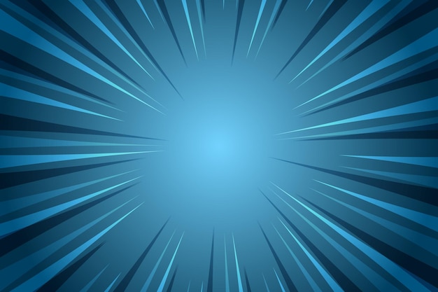 Vector blank sunburst blue background with rays