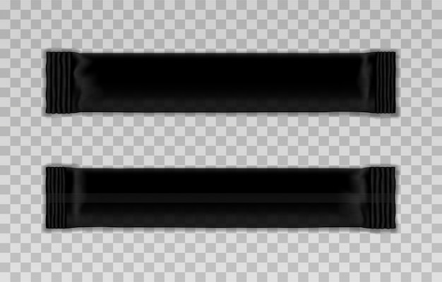 Blank template of black packing stick