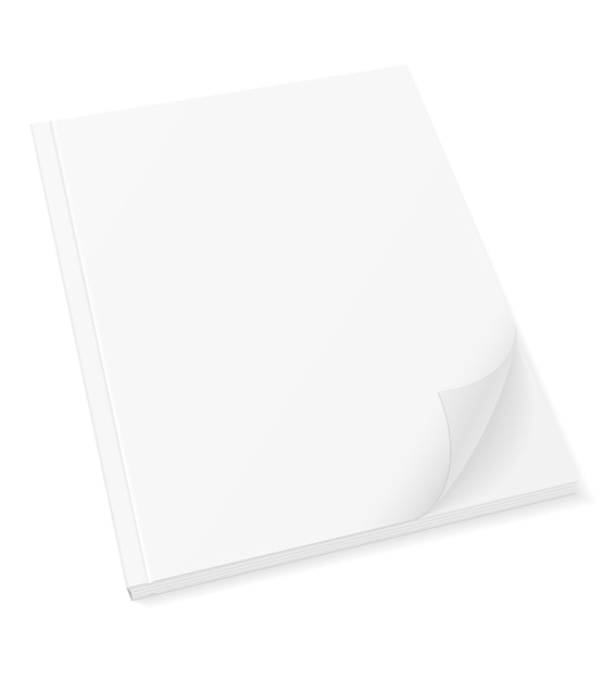 Blank template cover of book booklet brochure magazine on white