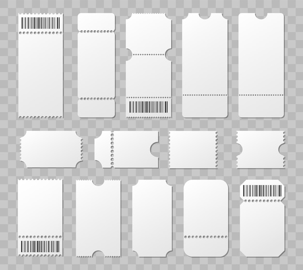 空白のチケットのモックアップテンプレート映画宝くじ現実的な空白のチケットベクトル空のチラシ