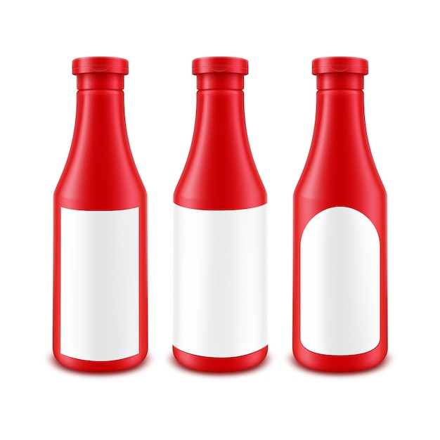 Vector blank tomato ketchup bottle design