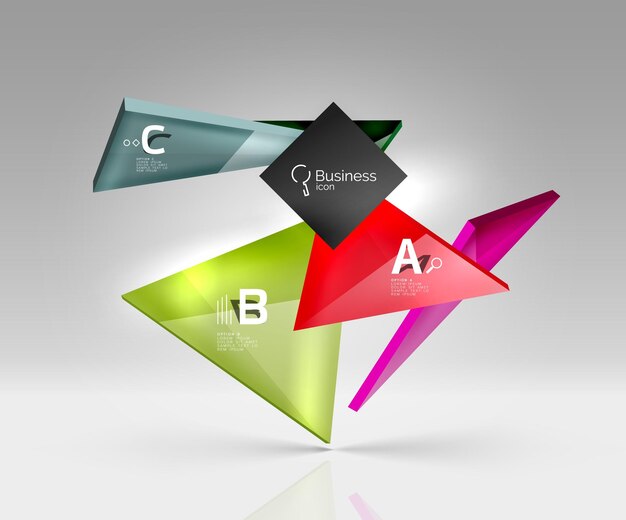빈 삼각형 레이아웃 비즈니스 템플릿 infographic 배경 워크플로 레이아웃 다이어그램 번호 옵션 또는 웹 디자인을 위한 벡터 배경