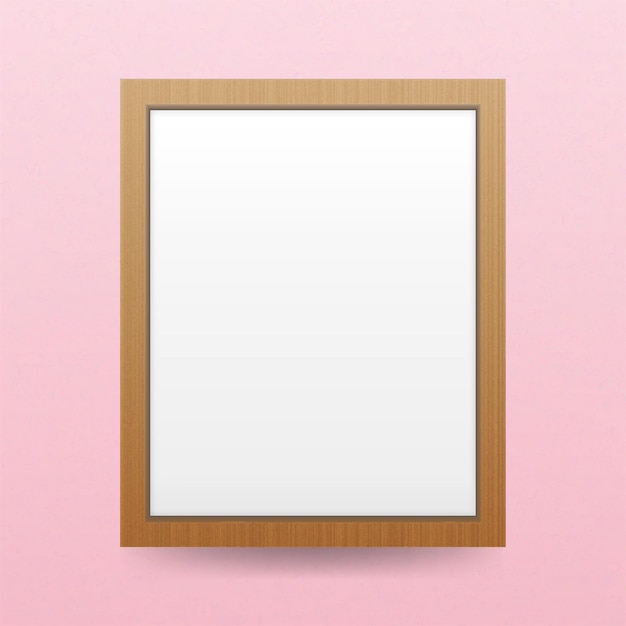 Vector blank vector rectangular wooden frame background