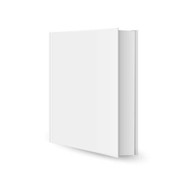 Blank vertical book template Blank magazine or book cover brochure booklet Vector illustration