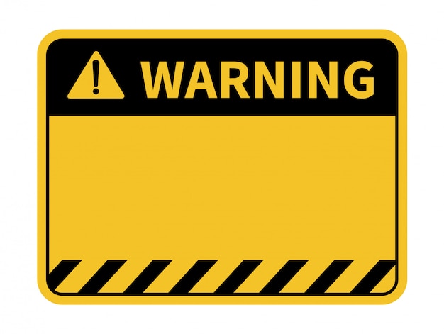 Vector blank warning sign.