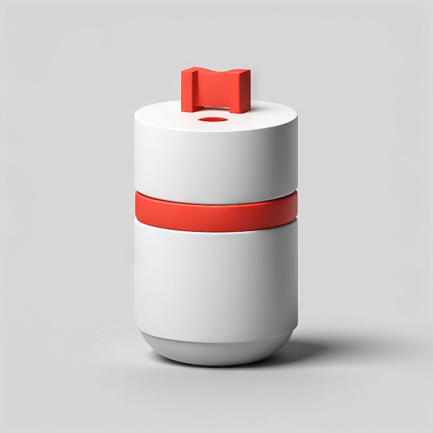 blank white container on gray background 3d illustration blank white container on gray backgro