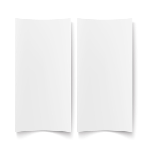 Vector blank white paper isolated illustration