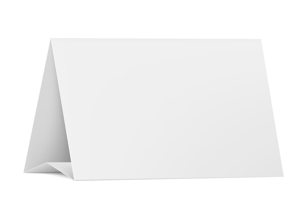 Vector blank white paper table card vector illustration