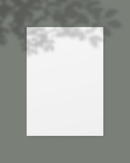 Blank white paper with shadow overlay.