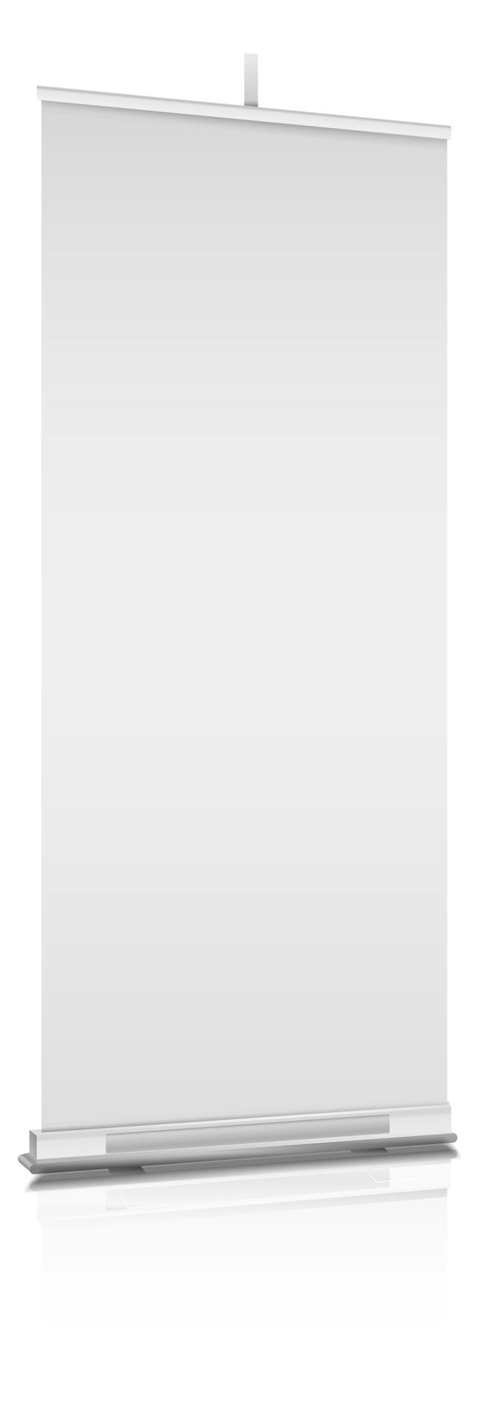 Vector blank white presentation board mockup realistic panel isolated on white background