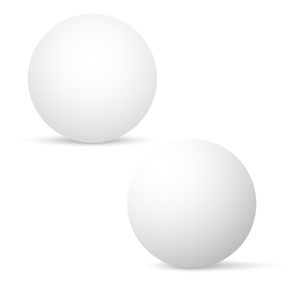 Blank of white round sphere or 3d ball Vector