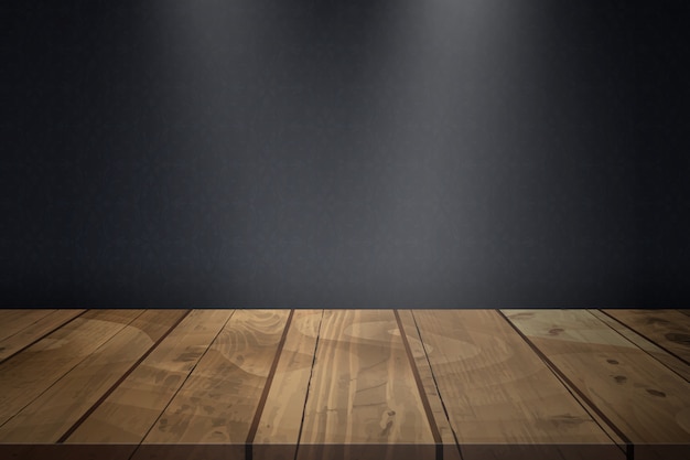 Vector blank wood table