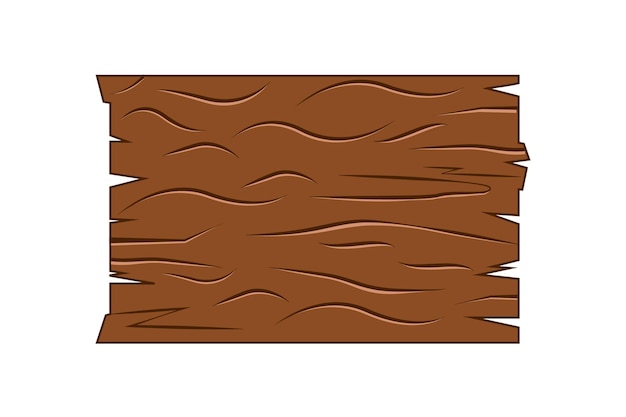 Vector blank wooden board isolated vector illustration