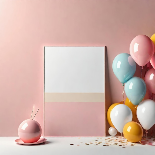 Vector blanke witte geschenkkistjes met gouden linten op roze achtergrond mockup voor 3d-ontwerp