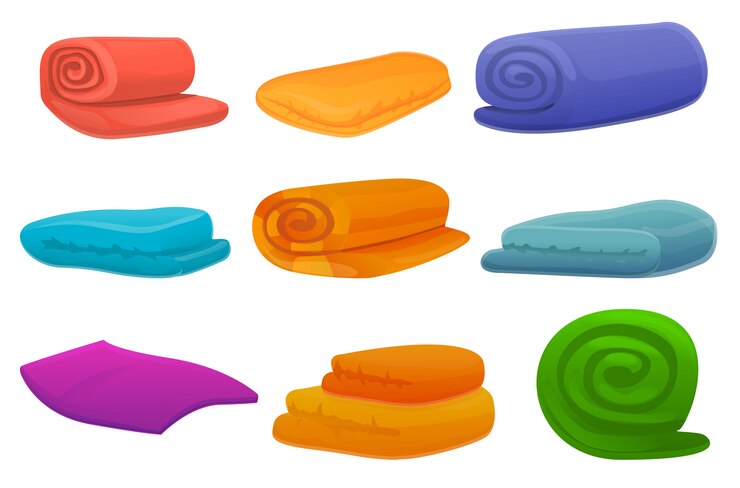 वेक्टर blanket icons set, cartoon style
