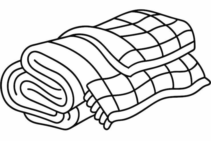 वेक्टर blanket line art ideas for creative and elegant interior enhancements