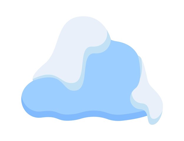 Blanket of snow flat icon Typical winter weather