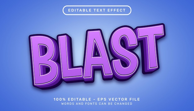 blast 3D-teksteffect en bewerkbaar teksteffect